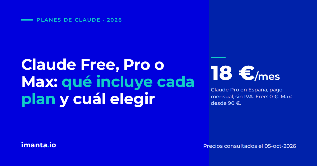 Claude Free, Pro o Max: qué incluye cada plan y cuál elegir